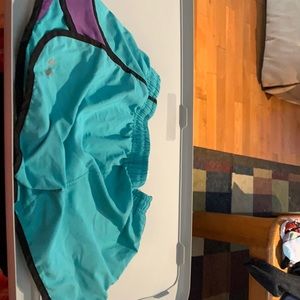 Blue and purple Under armor shorts